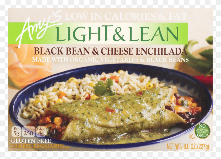 1801x1265 Light Amp Lean Black Bean Amp Cheese Enchilada Hd Png