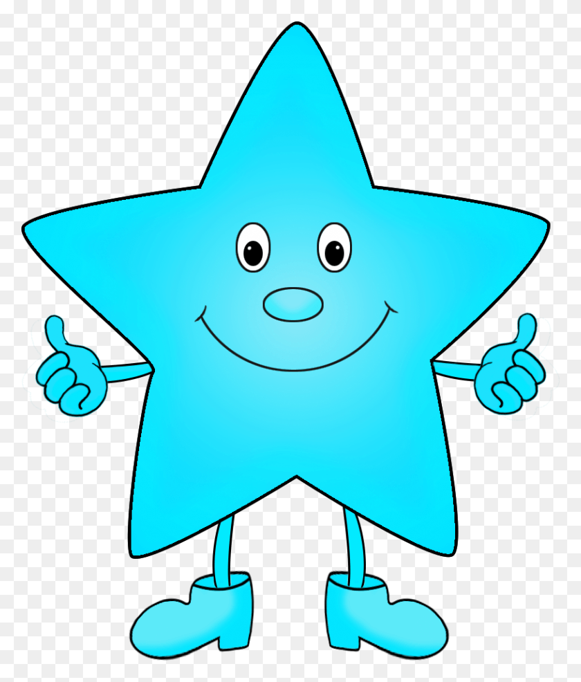 816x969 Light Blue Clipart Cartoon Cartoon Transparent Background Stars, Star Symbol, Symbol, Toy HD PNG Download