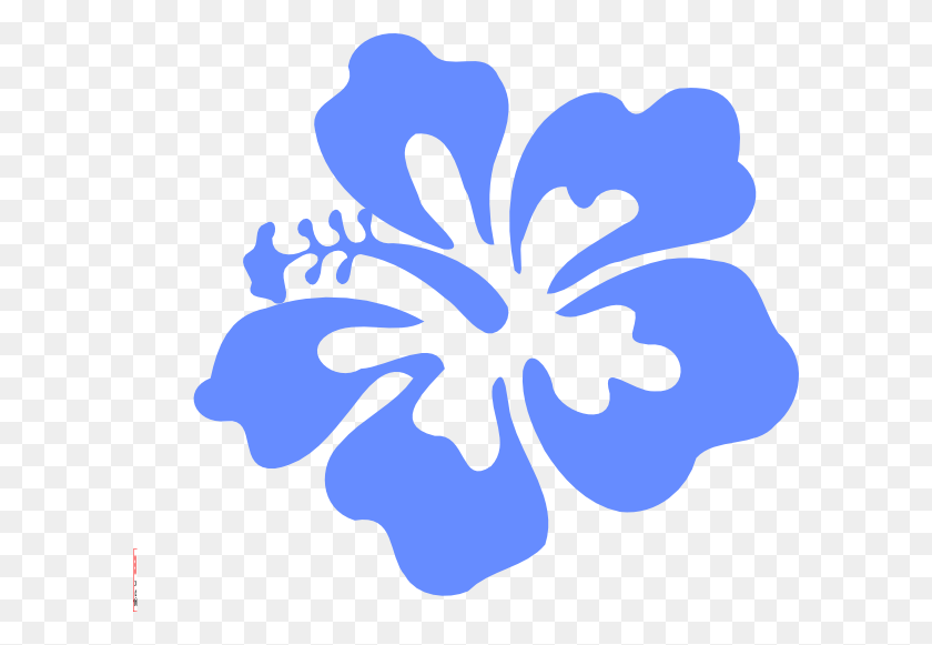 600x521 Light Blue Hibiscus Flower Clip Art At Clker Hibiscus Clip Art, Plant, Flower, Blossom HD PNG Download