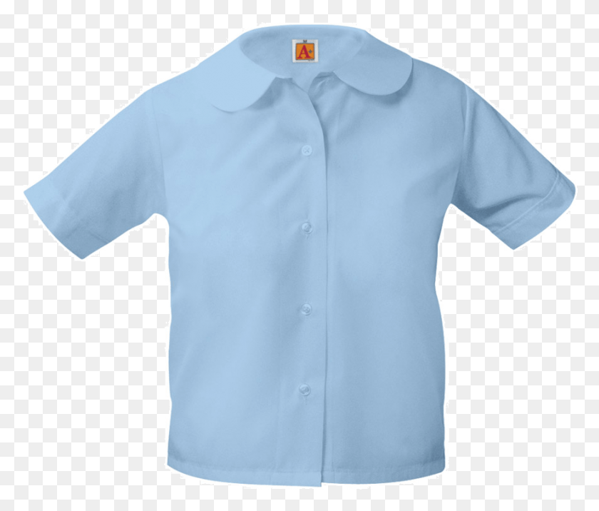 878x739 Light Blue Peter Pan Blouse Polo Vetement, Clothing, Apparel, Shirt Descargar Hd Png