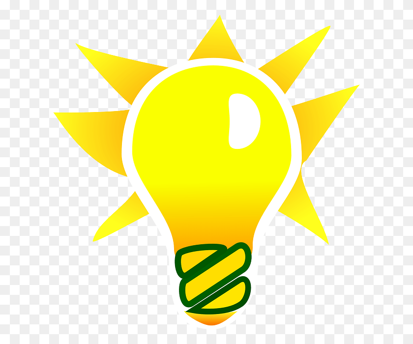 624x640 Light Bulb And A Star Vector Clip Art Light Energy Examples Clipart, Lightbulb HD PNG Download