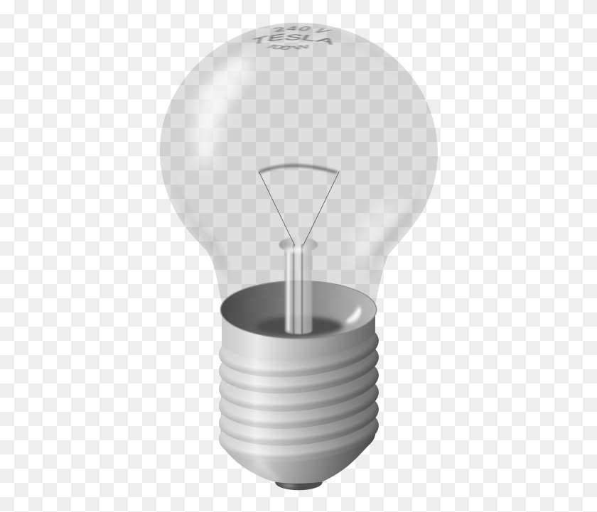 393x661 Light Bulb Clipart Lamp Unlit Light Bulb, Light, Lightbulb HD PNG Download