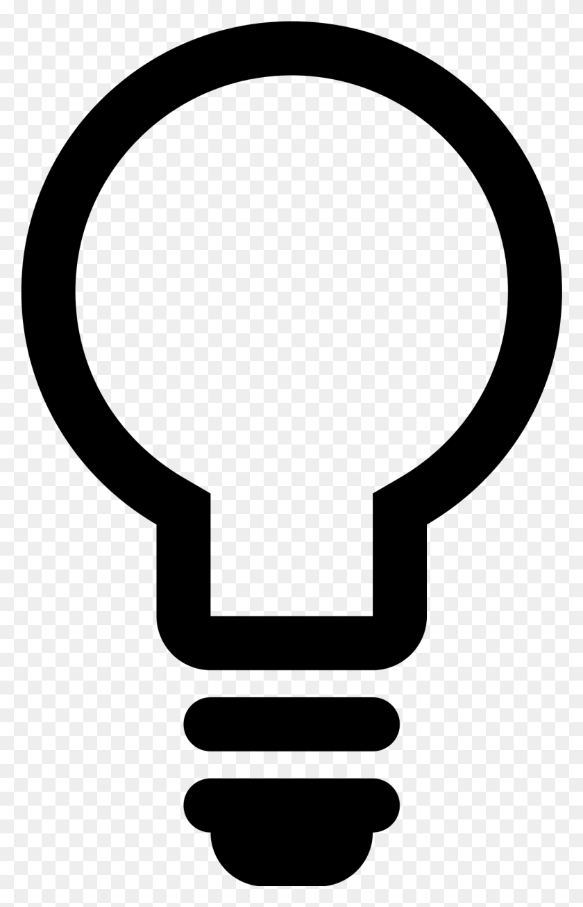 1252x2001 Light Bulb Outline Lightbulb Icon Black And White, Gray, World Of Warcraft HD PNG Download