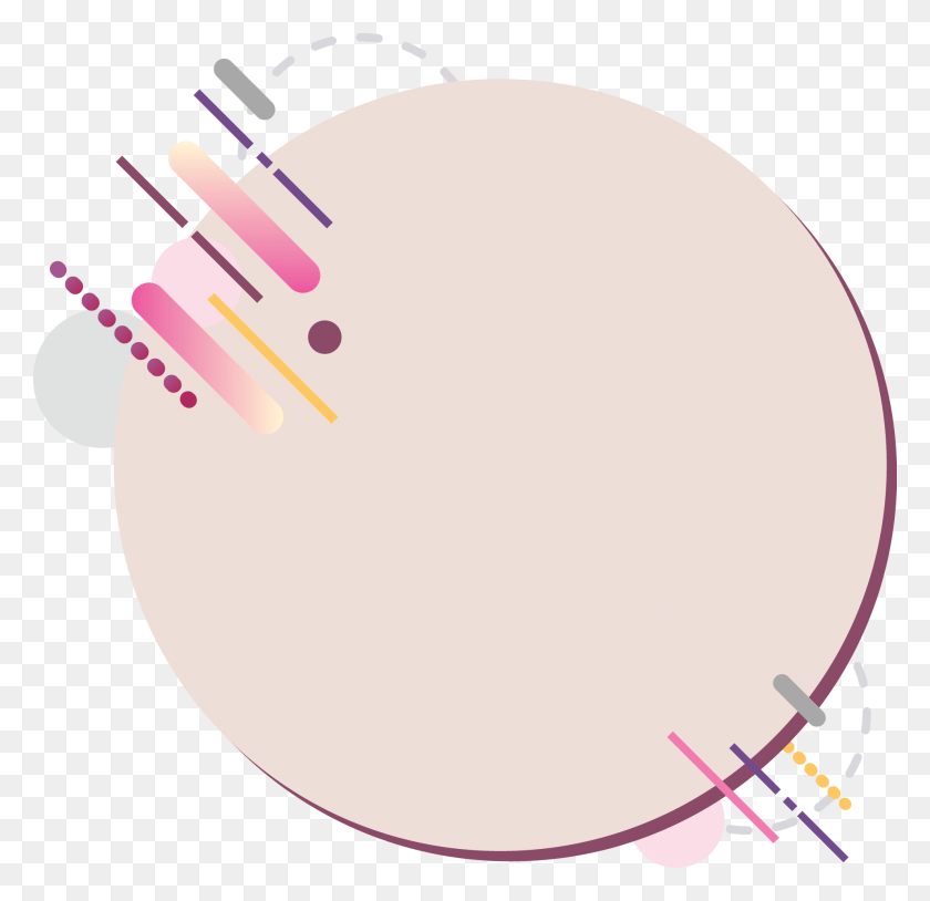 1925x1862 Light Pink Circle Banner With Top Bottom Diagonal Abstract Circle, Plot, Balloon, Ball HD PNG Download