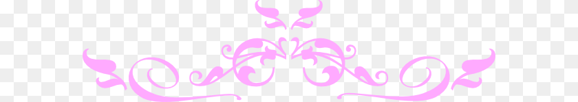 600x149 Light Pink Swirl Clip Art, Floral Design, Graphics, Pattern, Purple Sticker PNG