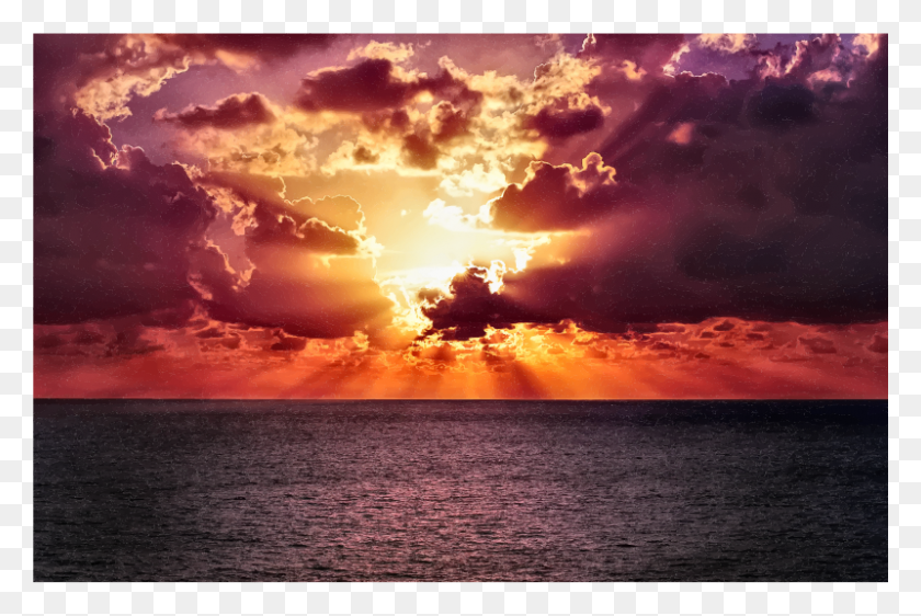 800x515 Light Rays Sunset Picture Transparent Sunset With Light Rays, Nature, Outdoors, Sky HD PNG Download