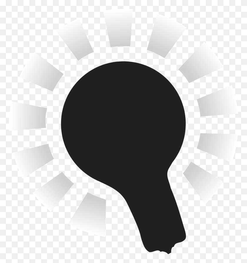 2246x2399 Lightbulb Black With Halo Icons Incandescent Light Bulb, Cross, Symbol, Light HD PNG Download