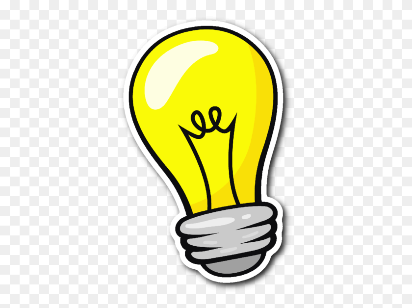 359x568 Lightbulb Vinyl Die Cut Sticker Graphics Yellow Bulb Sticker, Light HD PNG Download