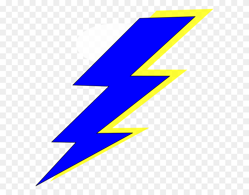 600x599 Lightening Bolt Clipart Blue And Yellow Lightning Bolt, Symbol, Text, Number HD PNG Download