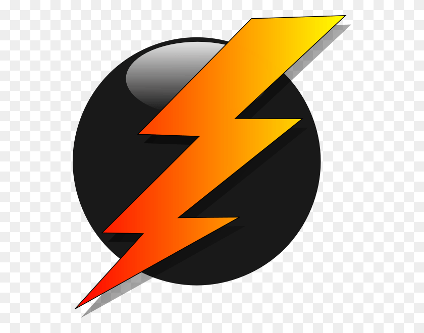 552x600 Lightening Clipart Small Orange Lightning Bolt, Symbol, Logo, Trademark HD PNG Download