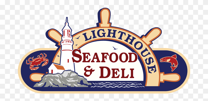 697x350 Lighthouse Seafood And Deli Logo, Building, Text, Architecture HD PNG Download