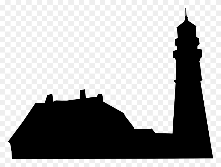 2906x2149 Lighthouse Transparent Black And White Silhouette Of A Lighthouse, Text, Face HD PNG Download