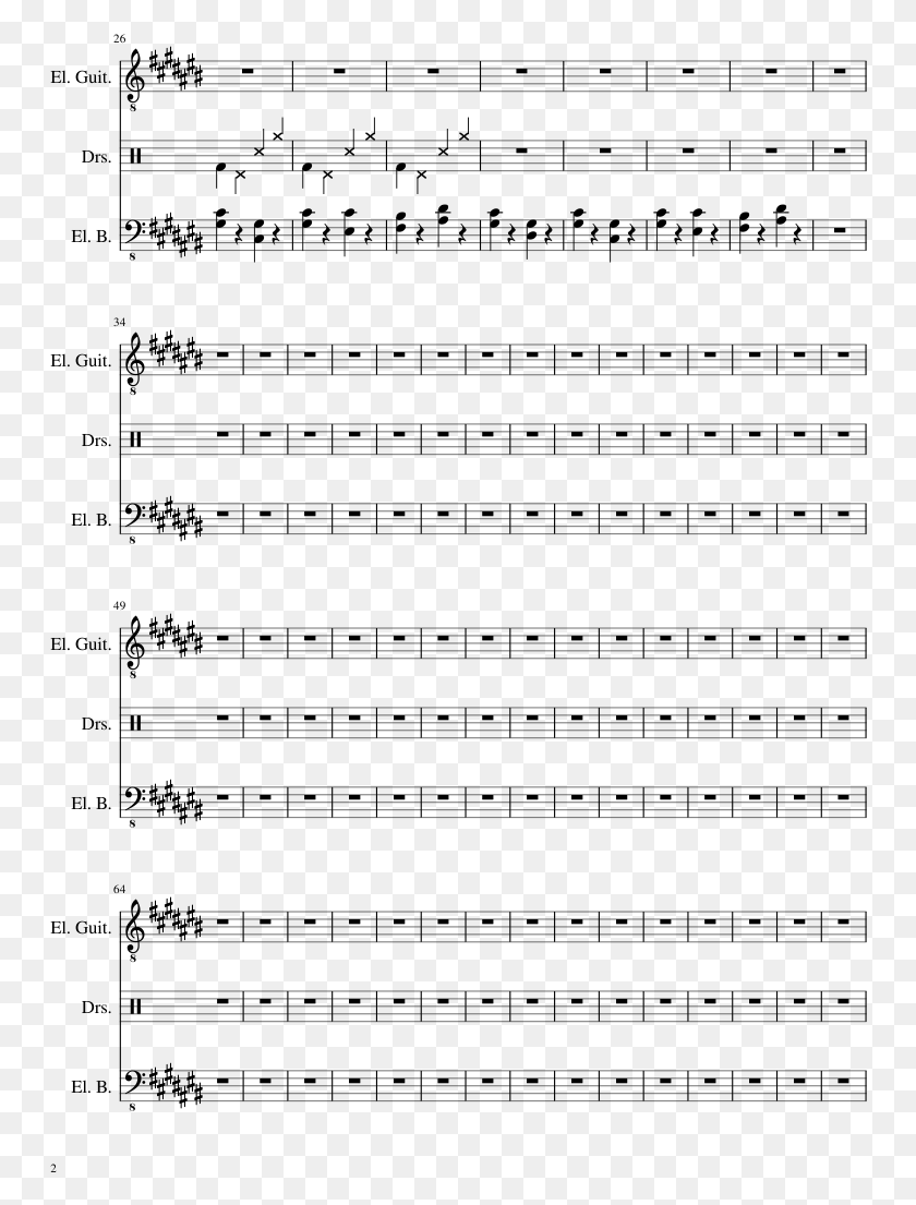750x1045 Lighting Strike Sheet Music Composed By Marcella Just Sheet Music, Gray, World Of Warcraft HD PNG Download