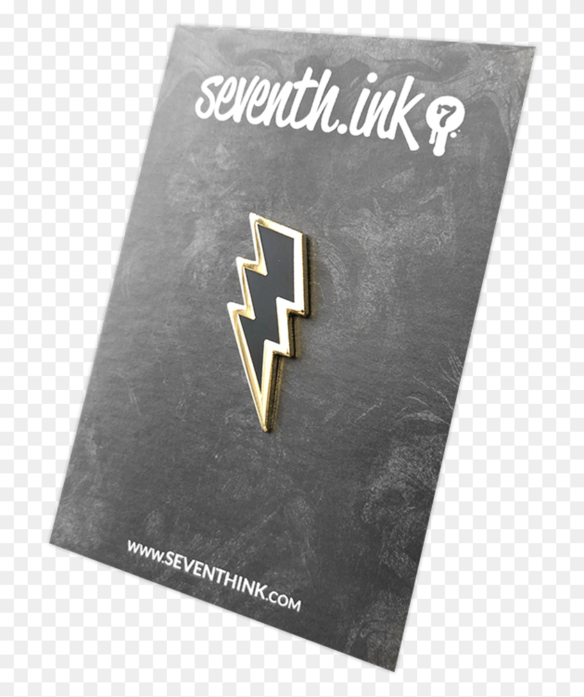 712x941 Lightning Bolt Enamel Pin By Seventh Book Cover, Text, Alphabet, Rock HD PNG Download