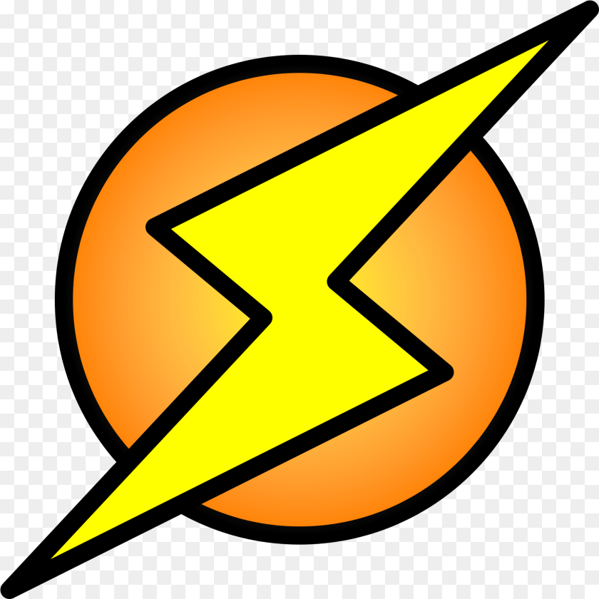 Lightning Bolt Icon Circle Clipart Lightning Bolt, Star Symbol, Symbol, Astronomy, Moon Transparent PNG