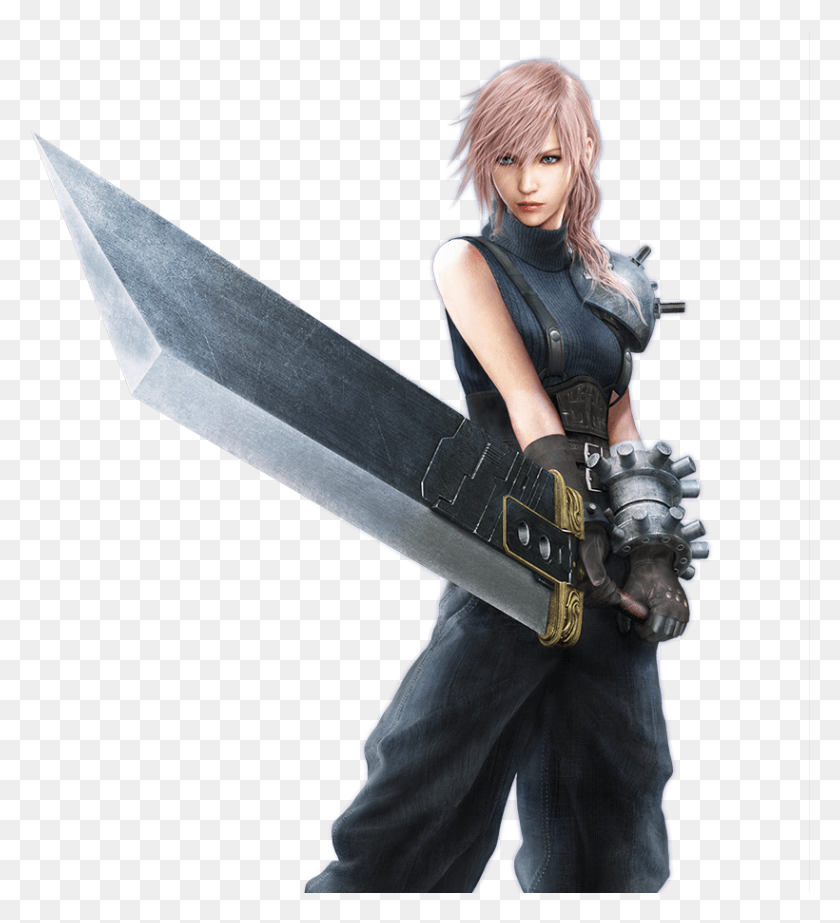 820x908 Lightning Gt Cloud Final Fantasy Vii Cloud Strife, Person, Human, Blade HD PNG Download