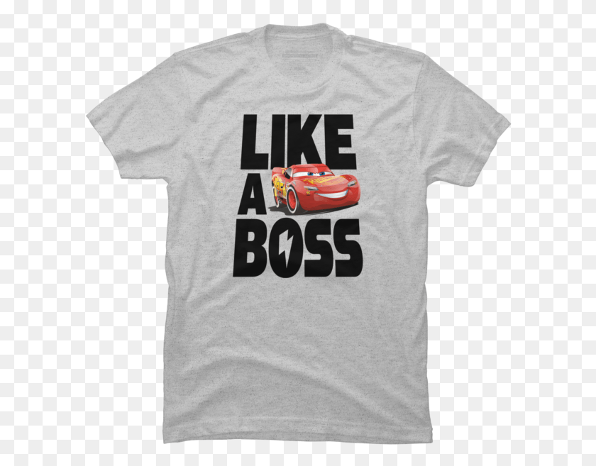 602x597 Descargar Png Rayo Mcqueen Boss Dodge Charger Daytona, Ropa, Camiseta, Camiseta Hd Png