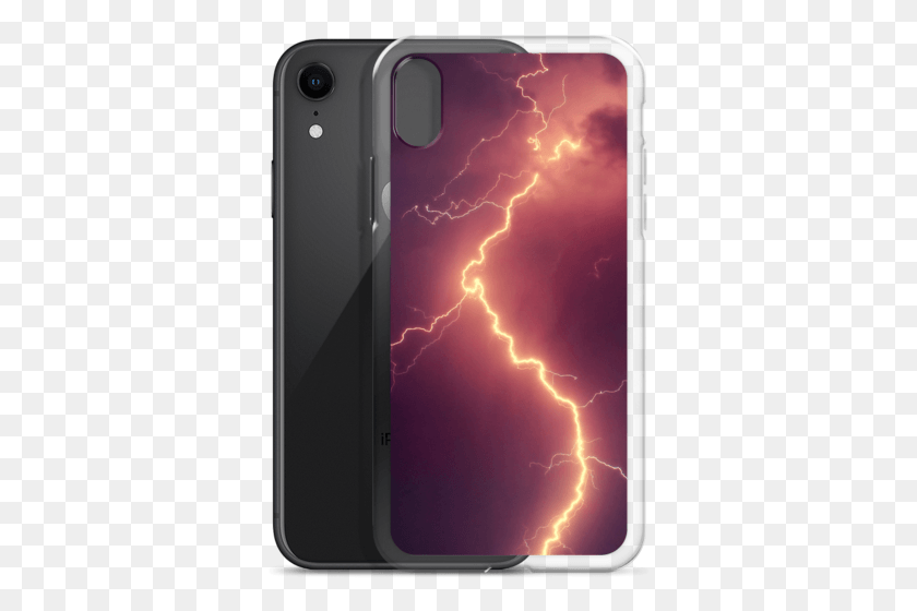 356x500 Descargar Png Lightning Morado Y Amarillo Iphone Case Lightning, Nature, Outdoors, Phone Hd Png