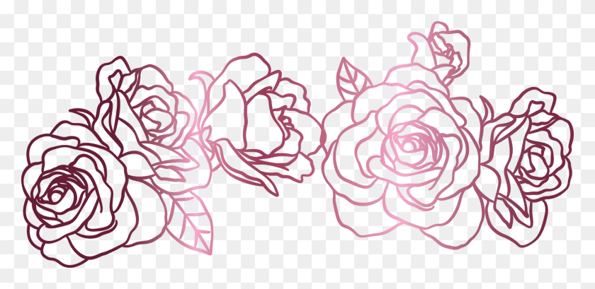 1434x642 Like A Rose Growing Amongst The Thorns These Brushes Floribunda, Pattern, Rug, Embroidery HD PNG Download