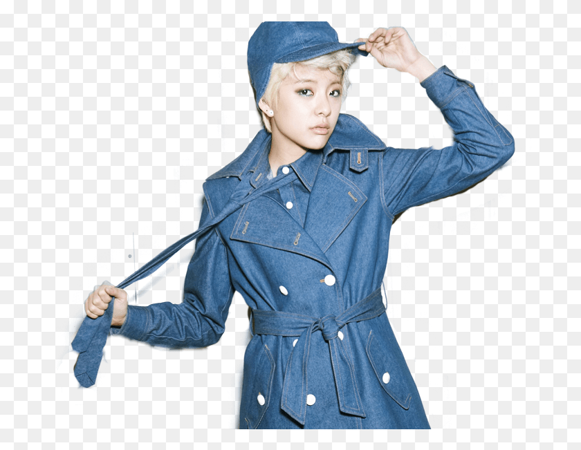 698x591 Like The Denim Outfit Amber F Sulli Amber F X Pinocchio, Clothing, Apparel, Overcoat HD PNG Download