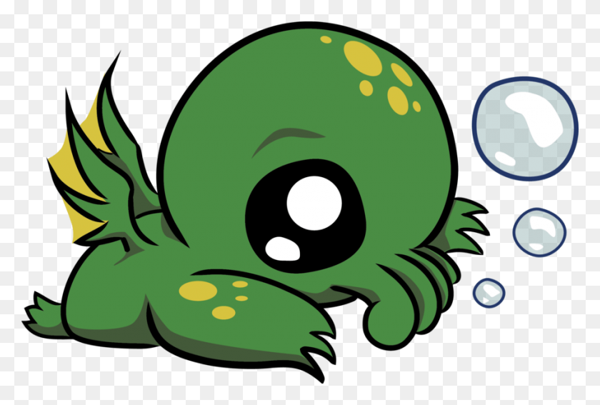 900x586 Descargar Png Le Gusta Bubbles By Cthulhu Kawaii, Verde, Gráficos Hd Png