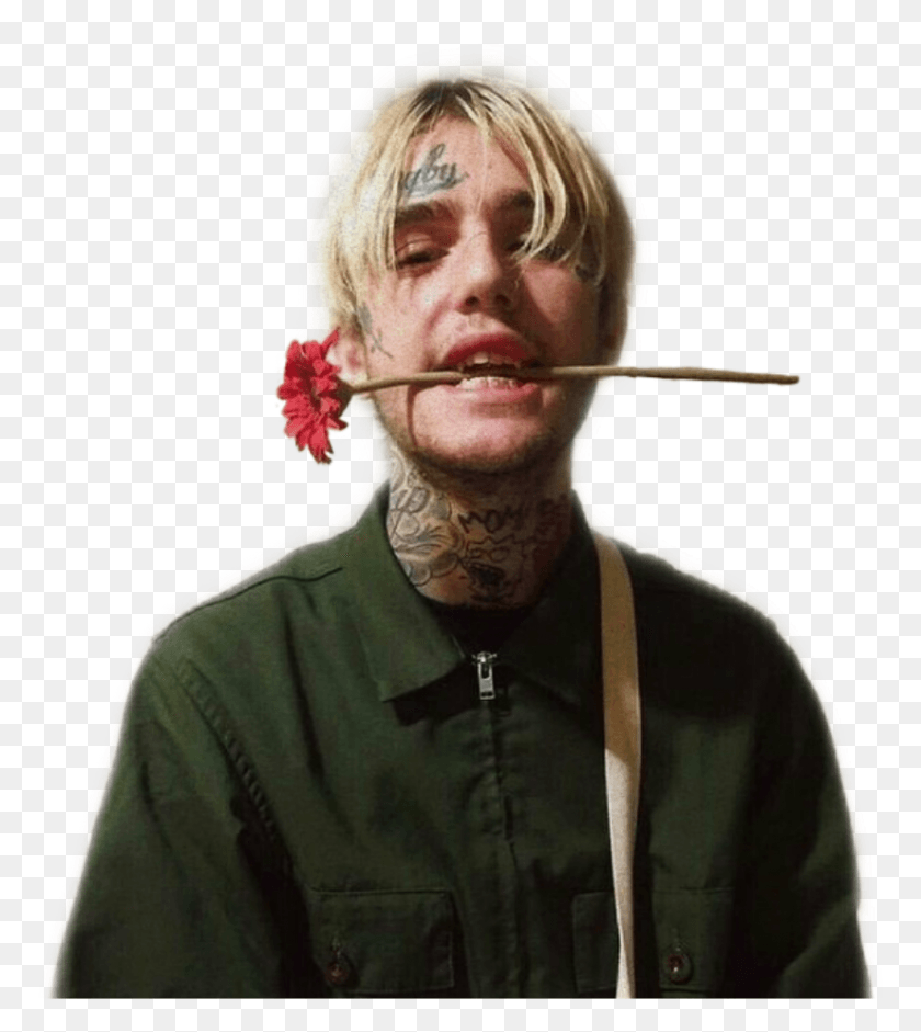 851x962 Lil Peep Rose In Mouth, Blonde, Woman, Girl HD PNG Download