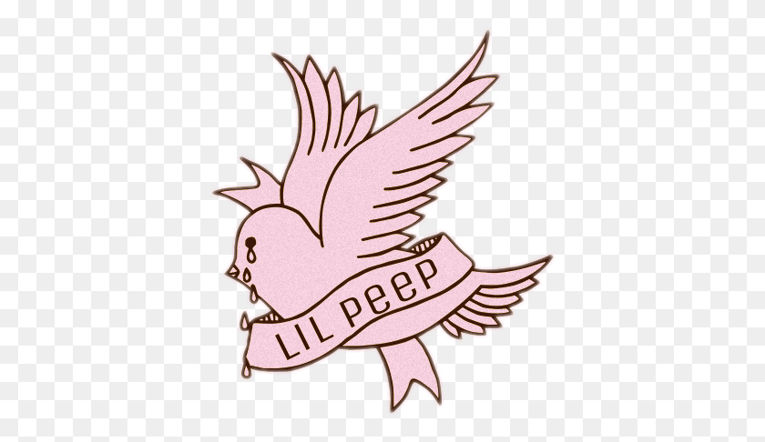 379x426 Lil Peep Symbol Lil Peep Absolute In Doubt, Logo, Trademark, Bird HD PNG Download