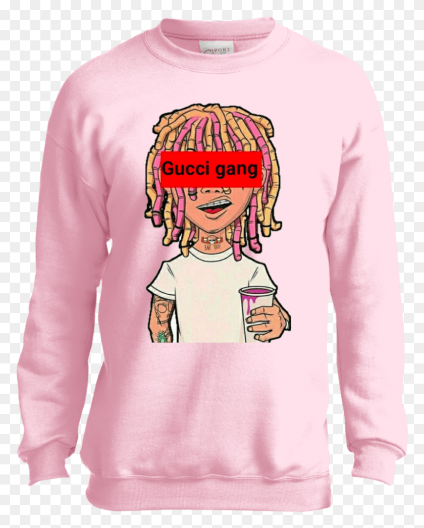 799x1011 Lil Pump Gucci Gang Youth Sweatshirt Sweatshirts, Sleeve, Clothing, Apparel HD PNG Download