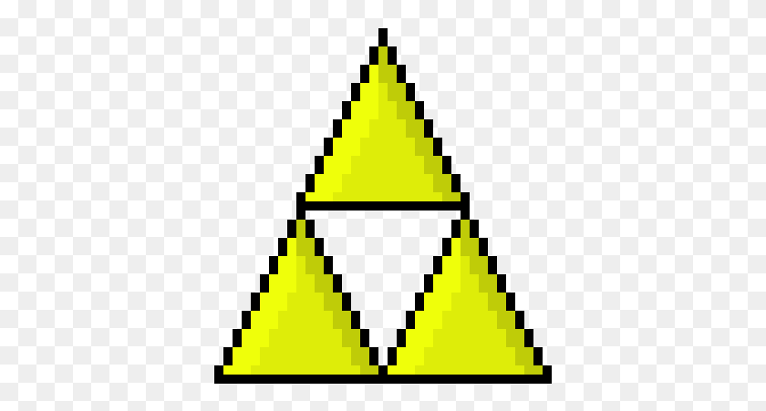 371x391 Descargar Pnglil Tri Force Link La Leyenda De Zelda 8 Bits, Triángulo, Iluminación, Símbolo Hd Png