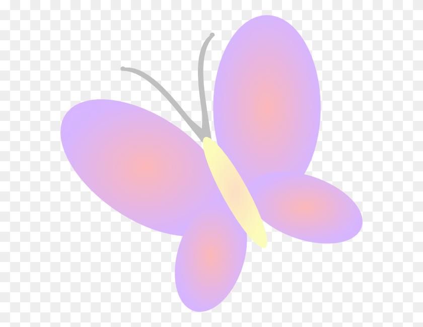 600x589 Сиреневые Бабочки Картинки На Clker Butterfly Весенние Цветы Картинки, Воздушный Шар, Шар, Растение Hd Png Скачать