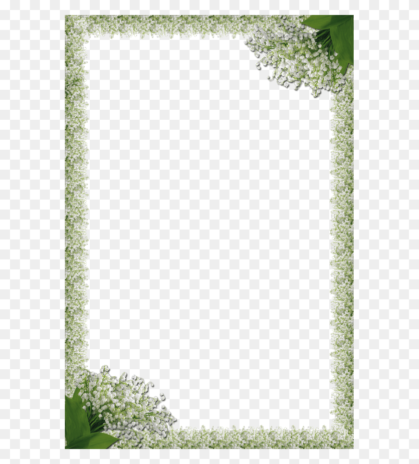579x870 Lilies Of The Valley Frames Lily Of The Valley Frame, Plant, Tree, Rug HD PNG Download