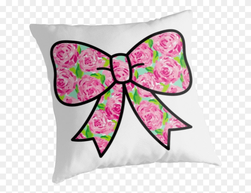 648x585 Lilly Pulitzer Inspired Bow First Impression By Mlr28blu Cushion, Pillow HD PNG Download