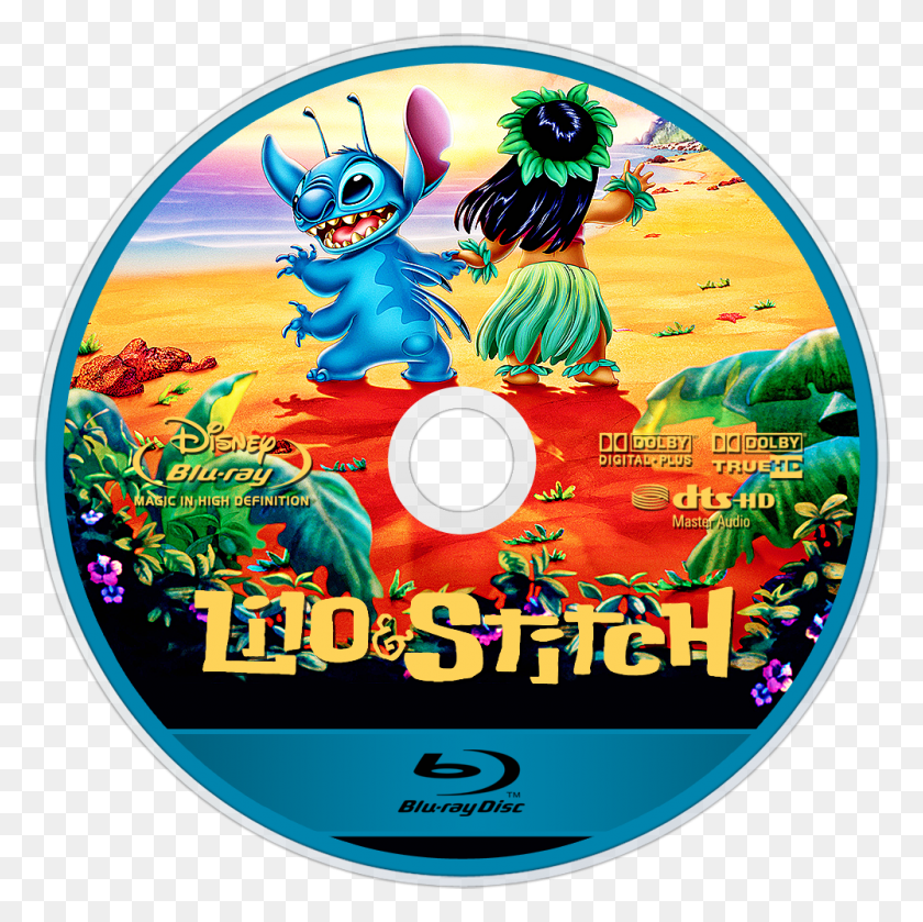 1000x1000 Lilo Amp Stitch Bluray Изображение Диска Lilo Y Stitch Bluray, Диск, Dvd, Плакат Hd Png Скачать