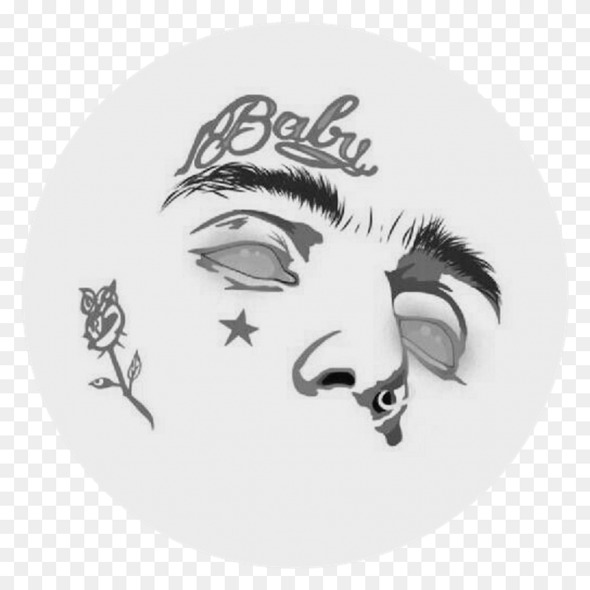 1024x1024 Lilpeep Gustav Peep Gothboiclique Hr Tumblr Crybaby Lil Peep, Face HD PNG Download