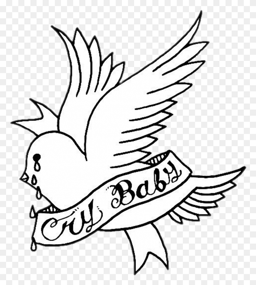 1024x1151 Lilpeep Lil Peep Cry Cry Crybaby Crybaby Lil Peep Crybaby Album, Bird, Animal, Symbol HD PNG Download