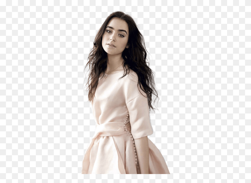 309x553 Lily Collins, Clothing, Person, Face HD PNG Download
