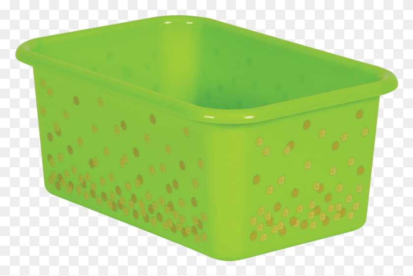 901x579 Lime Confetti Small Plastic Storage Bin Image Plastic, Basket, Box, Rug HD PNG Download