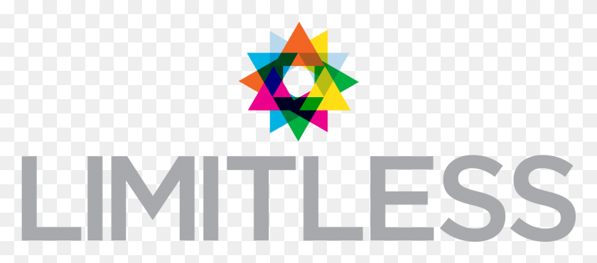 1172x468 Limitless Logo Graphic Design, Symbol, Star Symbol, Triangle HD PNG Download