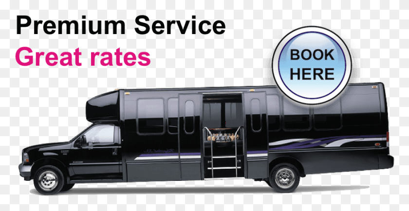 874x420 Limo Bus, Van, Vehicle, Transportation HD PNG Download
