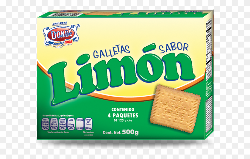 612x475 Limones 500g Galletas Donde, Bread, Food, Cracker HD PNG Download