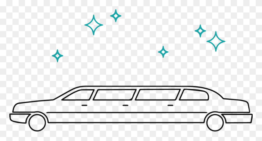 1000x504 Limousine Car Line Art, Transportation, Vehicle, Symbol Descargar Hd Png