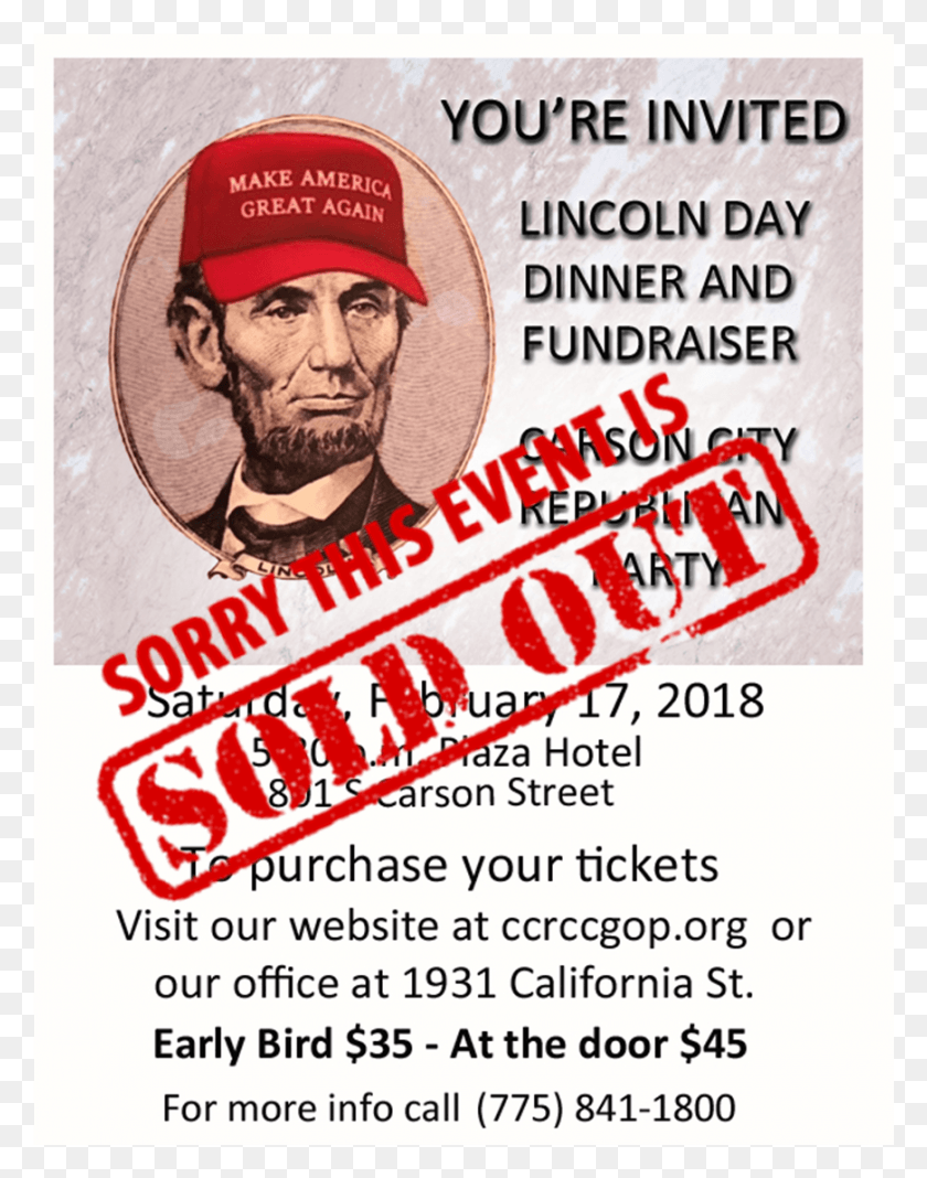 871x1126 Lincoln Day Dinner Sold Out Poster, Advertisement, Flyer, Paper HD PNG Download