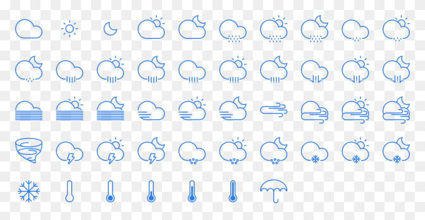 928x448 Lincons Weather Icons Free, Home Decor, Rug, Pattern HD PNG Download