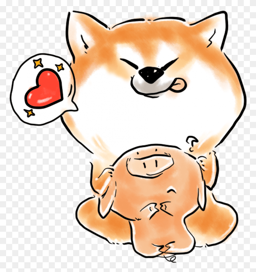 868x926 Lindo Animal Shiba Inu Dibujos Animados Y Psd Cartoon, Head, Piggy Bank, Person HD PNG Download