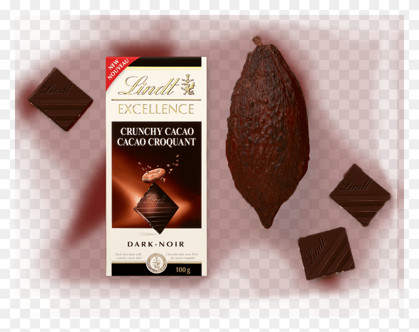 1285x1000 Descargar Png Lindt Excellence Crunchy Cacao Lindt Excellence, Chocolate, Postre, Comida Hd Png