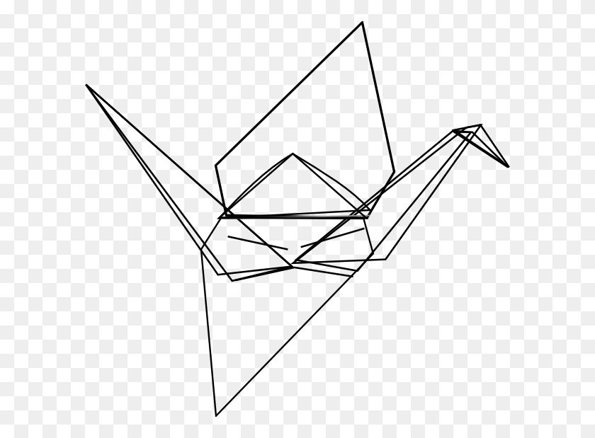 600x559 Arte De Línea, Papel, Origami Hd Png