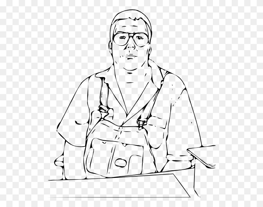 540x600 Line Art, Person, Human, Doctor HD PNG Download