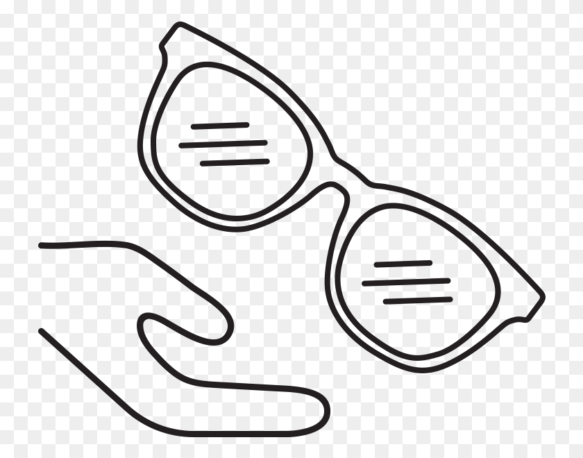 732x600 Line Art, Glasses, Accessories, Accessory HD PNG Download