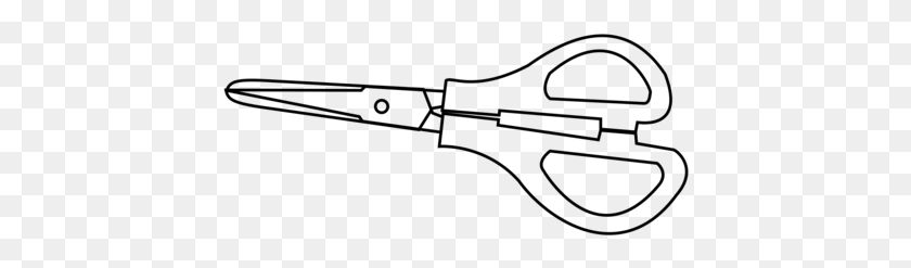 430x187 Line Art Drawing Scissors Black And White Tool, Gray, World Of Warcraft HD PNG Download