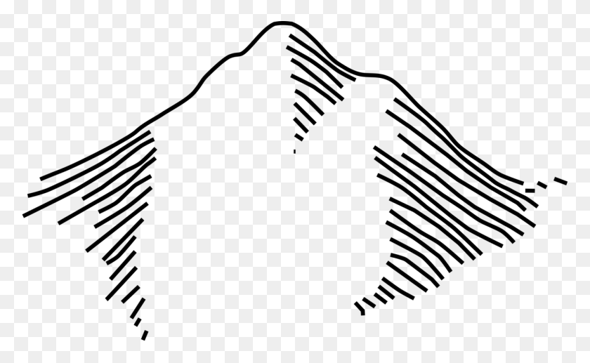 1279x750 Line Art Silhouette Mountain Range Mountain Symbol For Map, Gray, World Of Warcraft HD PNG Download